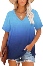 Harper Maglietta Donna a Righe – Scollo a V, Manica Corta e Tessuto Morbido