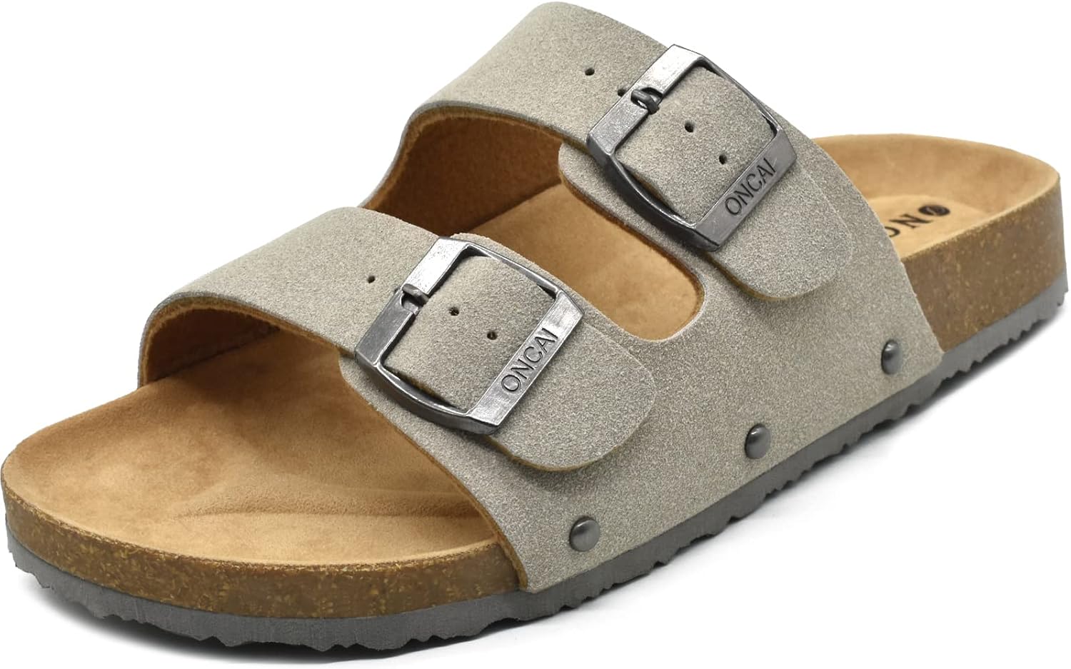 Mules Willow en liège pour femme – Daim doux, boucle ajustable et bout ouvert