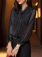 Clara Camicia a Maniche Lunghe da Donna – Camicia Elegante Casual da Ufficio Chic