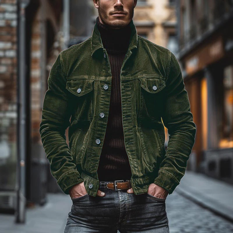 Bryn Giacca in Velluto da Uomo – Giacca Workwear Retrò Casual Chic