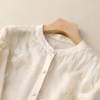 Emily Blouse fleurie pour femme – Blouse élégante romantique décontractée chic