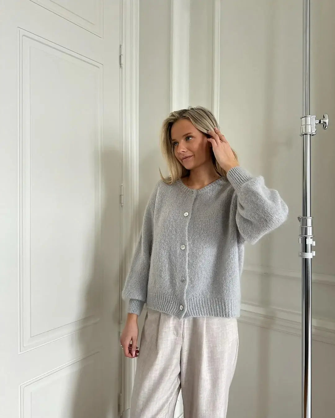 Addilyn Cárdigan para Mujer – Jersey Punto Elegante Casual Chic Invierno