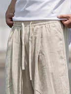 Liam pantalon en lin pour homme – pantalon large décontracté élégant été