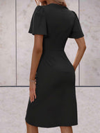 Harper Robe Portefeuille pour Femme – Robe Élégante Col en V Chic