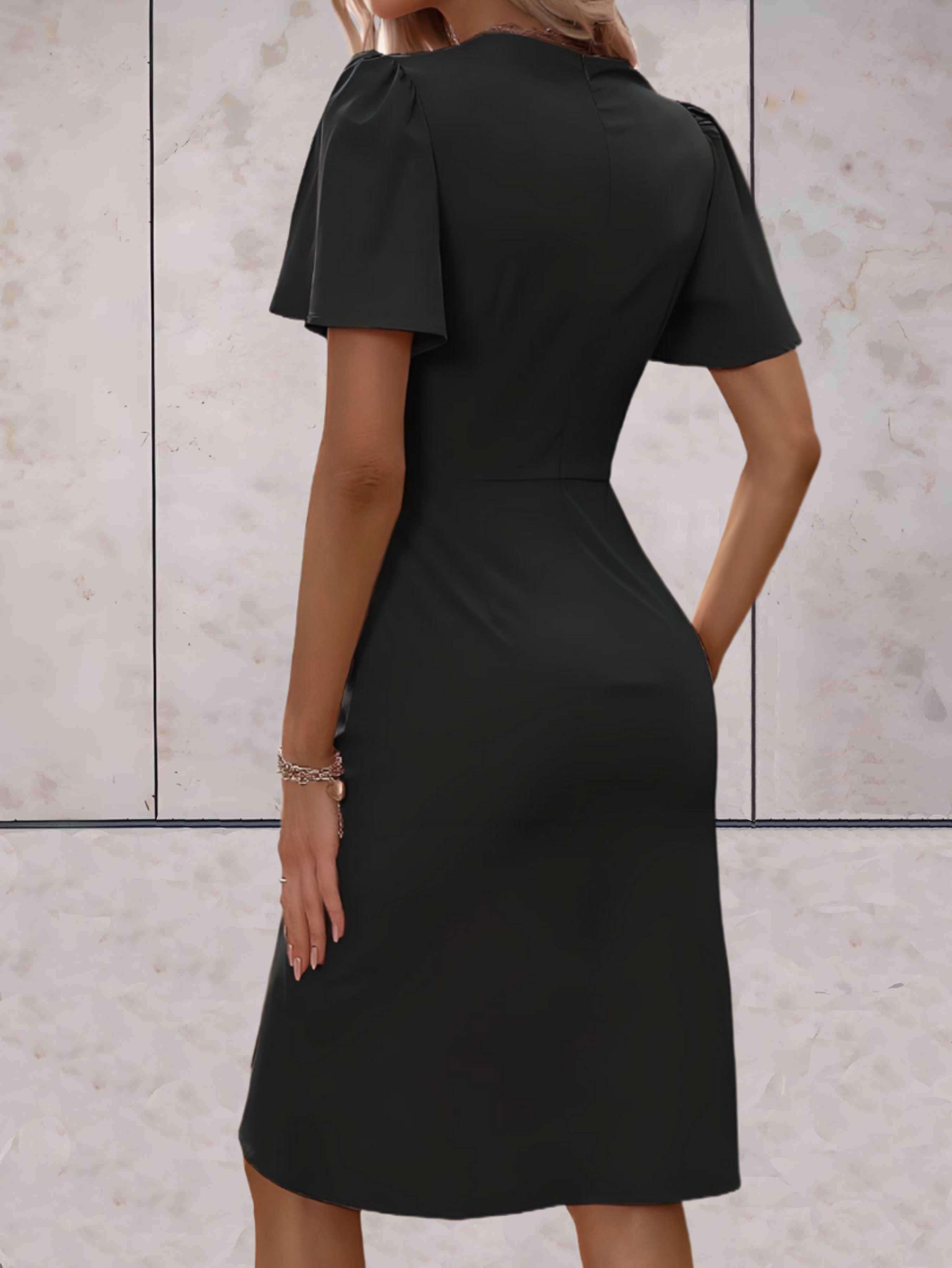 Harper Robe Portefeuille pour Femme – Robe Élégante Col en V Chic