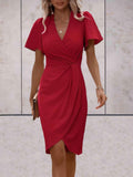 Harper Robe Portefeuille pour Femme – Robe Élégante Col en V Chic