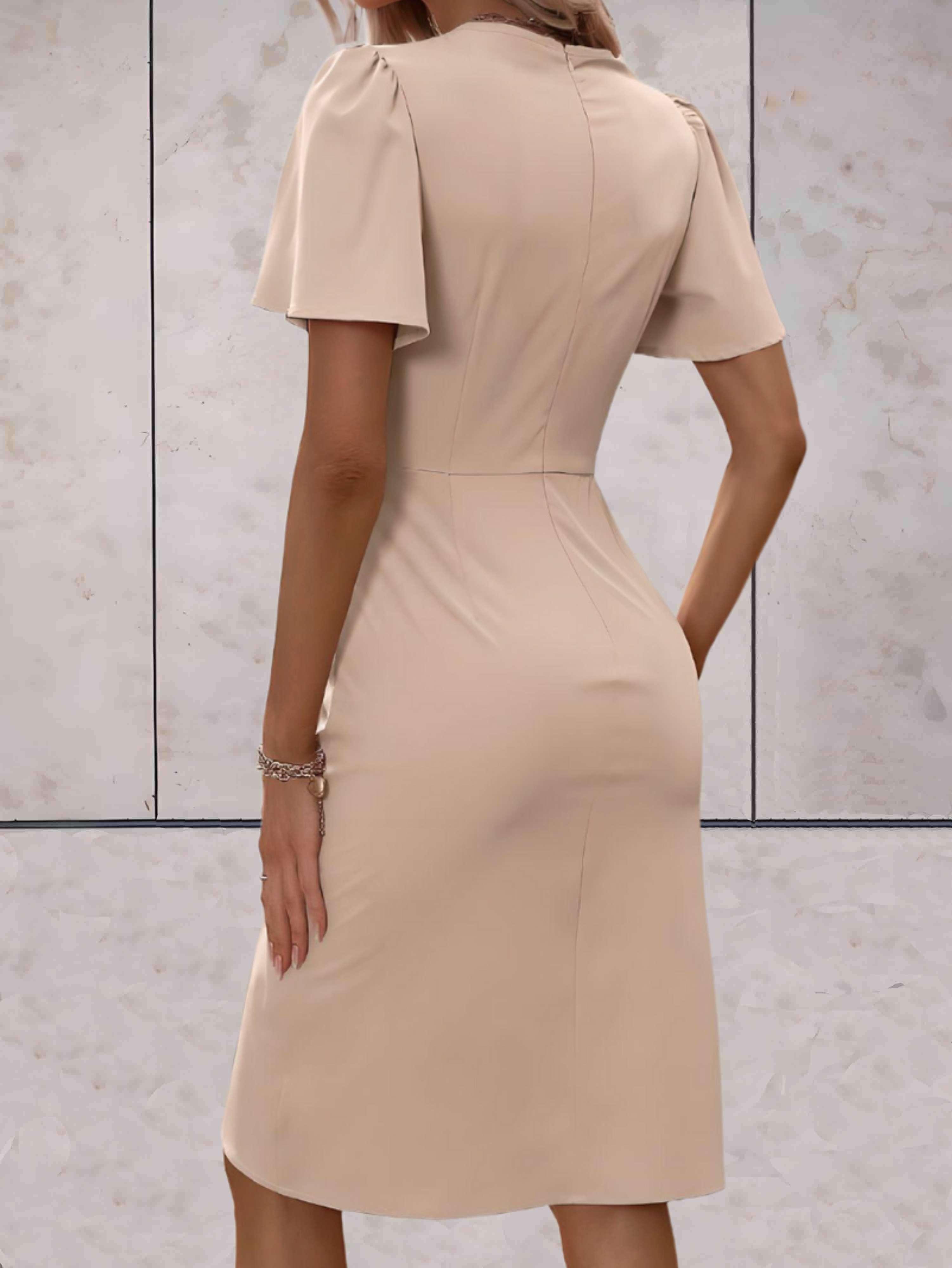 Harper Robe Portefeuille pour Femme – Robe Élégante Col en V Chic