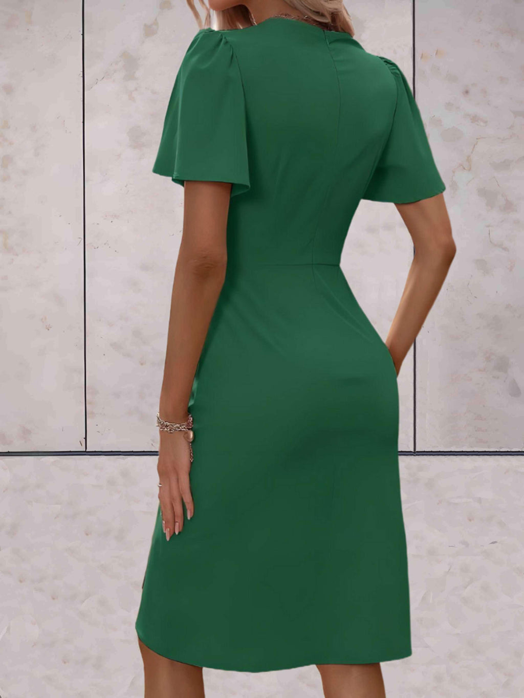 Harper Robe Portefeuille pour Femme – Robe Élégante Col en V Chic