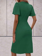 Harper Robe Portefeuille pour Femme – Robe Élégante Col en V Chic