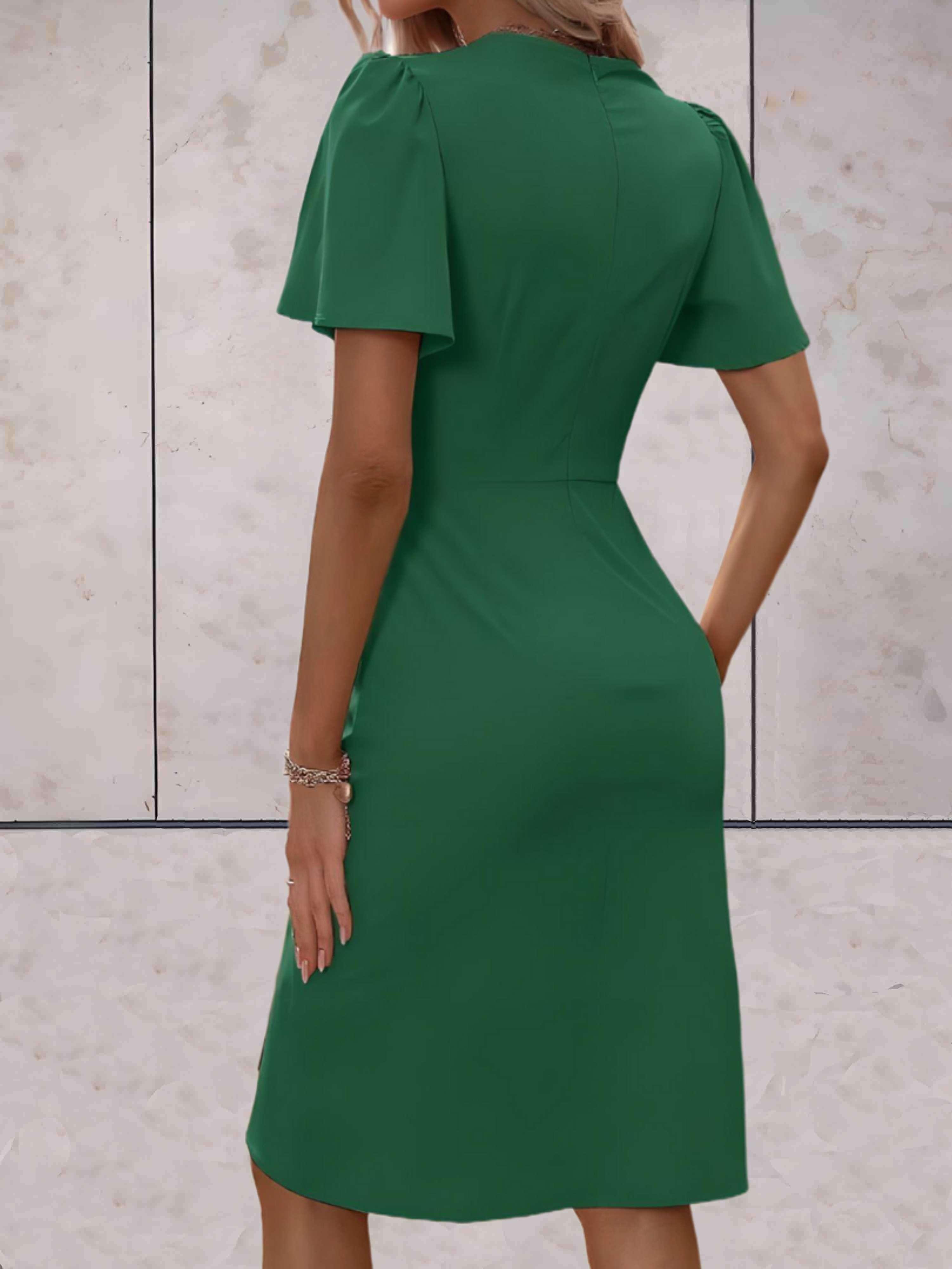 Harper Robe Portefeuille pour Femme – Robe Élégante Col en V Chic