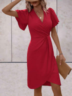 Harper Robe Portefeuille pour Femme – Robe Élégante Col en V Chic