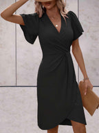 Harper Robe Portefeuille pour Femme – Robe Élégante Col en V Chic