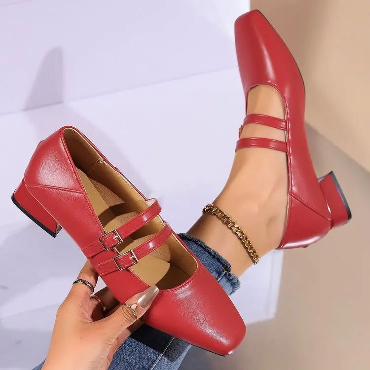 Luciana Bailarinas para Mujer – Zapatos Elegantes con Doble Correa Chic