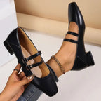 Luciana Ballerines pour femme – Chaussures élégantes à double bride chic