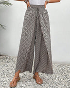 Sophia Pantaloni da Donna – Pantaloni Palazzo a Vita Alta con Gamba Larga Eleganti