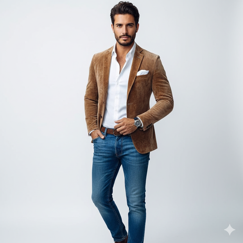 Adrian Blazer Slim Fit para Hombre – Americana Casual Elegante de Corte Moderno