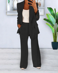 Lorelei Traje 2 Piezas Mujer – Blazer Oversize, Pantalón Recto y Tejido Elástico