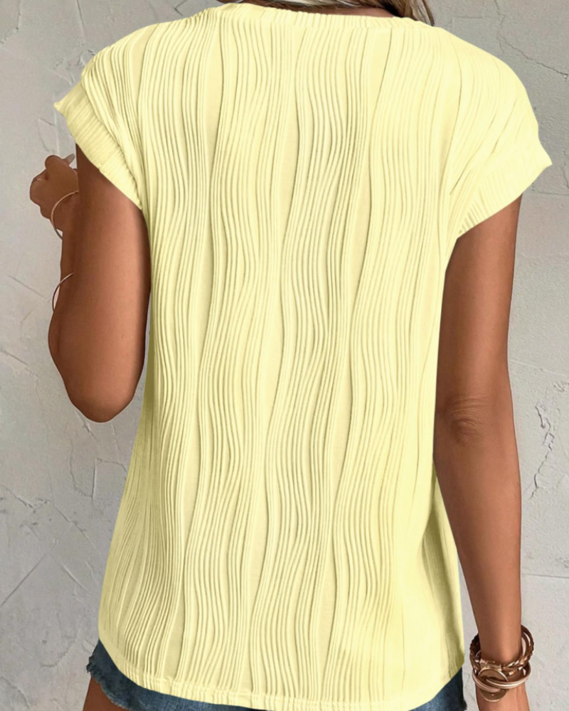 Elise Top Mujer – Manga Murciélago, Cuello Redondo y Tejido Punto Ligero