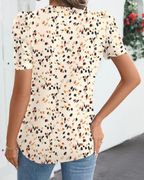 Sophie Blusa Mujer – Escote en V, Manga Abullonada y Punto Ligero