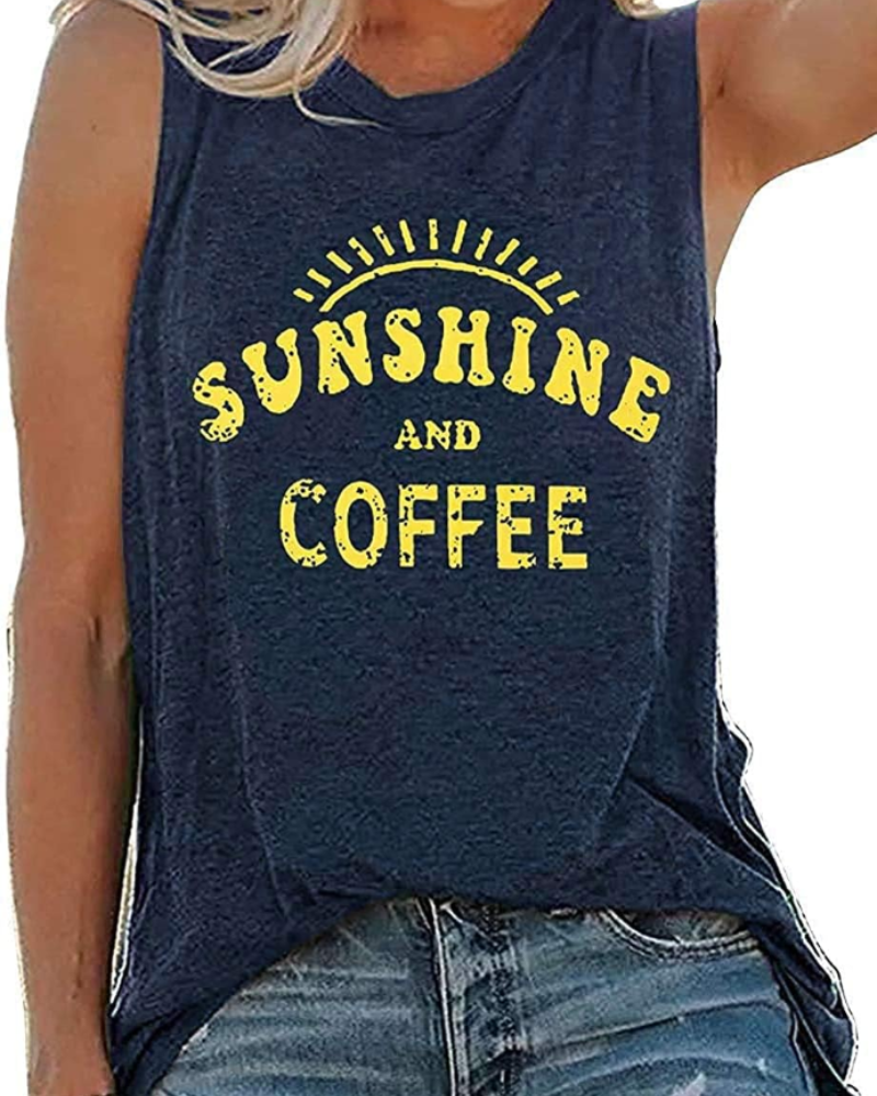 Zoey Top Mujer – Camiseta Sin Mangas con Estampado Gráfico y Corte Túnica