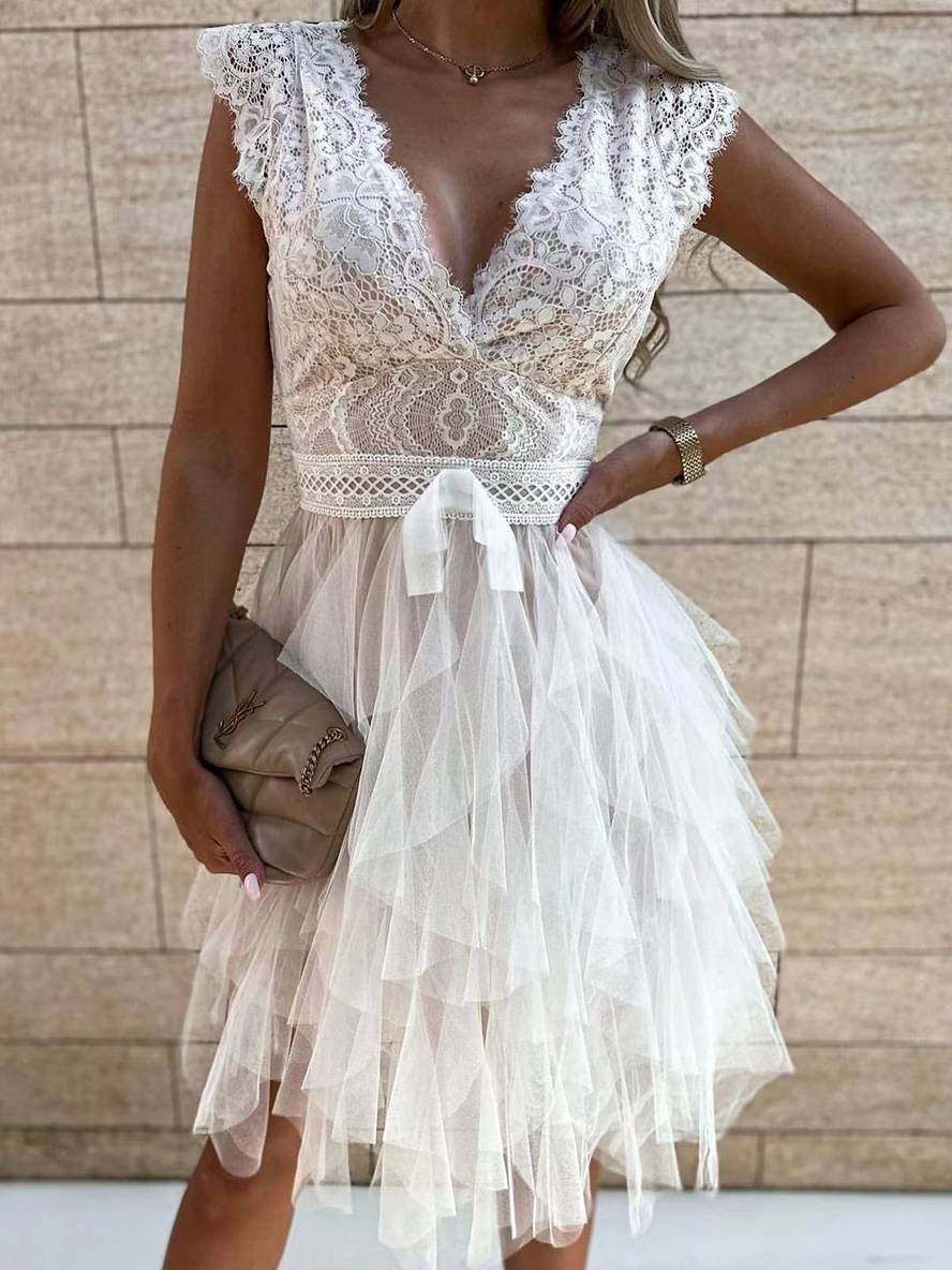 Wendy Vestido Corto de Tul para Mujer – Vestido Fiesta Elegante Tutu Chic