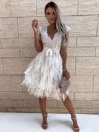Wendy Robe Courte en Tulle pour Femme – Robe de Fête Élégante Tutu Chic