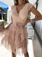 Wendy Robe Courte en Tulle pour Femme – Robe de Fête Élégante Tutu Chic