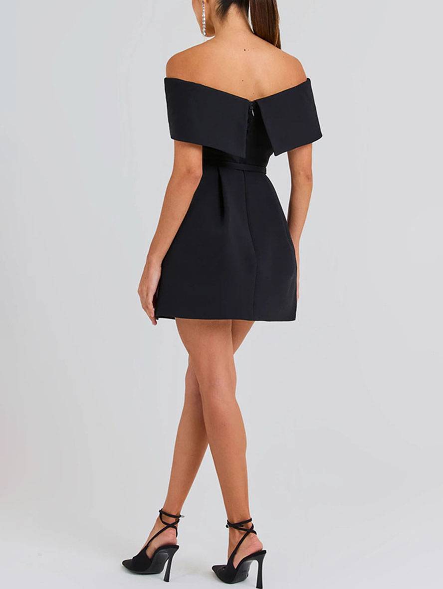 Haziel Robe patineuse pour femme – Robe élégante sans manches chic