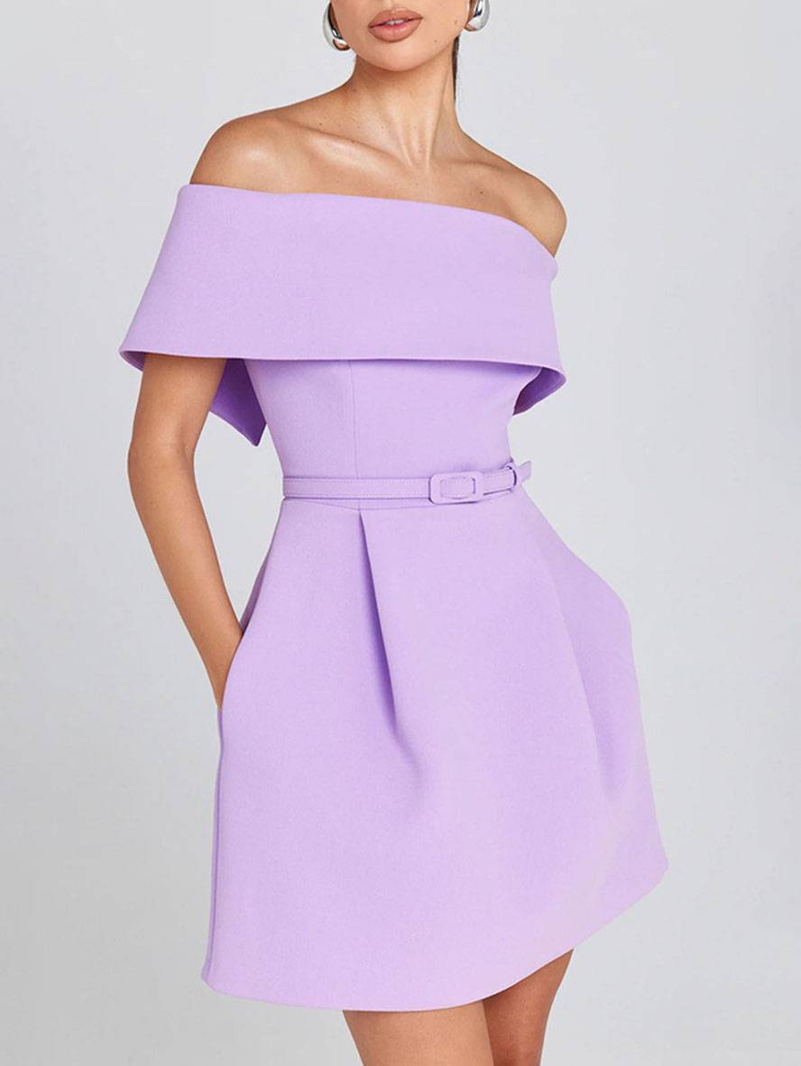Haziel Robe patineuse pour femme – Robe élégante sans manches chic