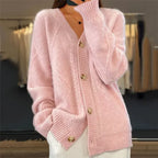 Lena Cardigan en cachemire pour femme – Veste élégante avec boutons premium