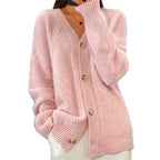 Lena Cardigan en cachemire pour femme – Veste élégante avec boutons premium