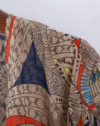 Sophia Kimono Mujer – Kimono Boho de Chifón Transparente con Flecos y Estampado Floral