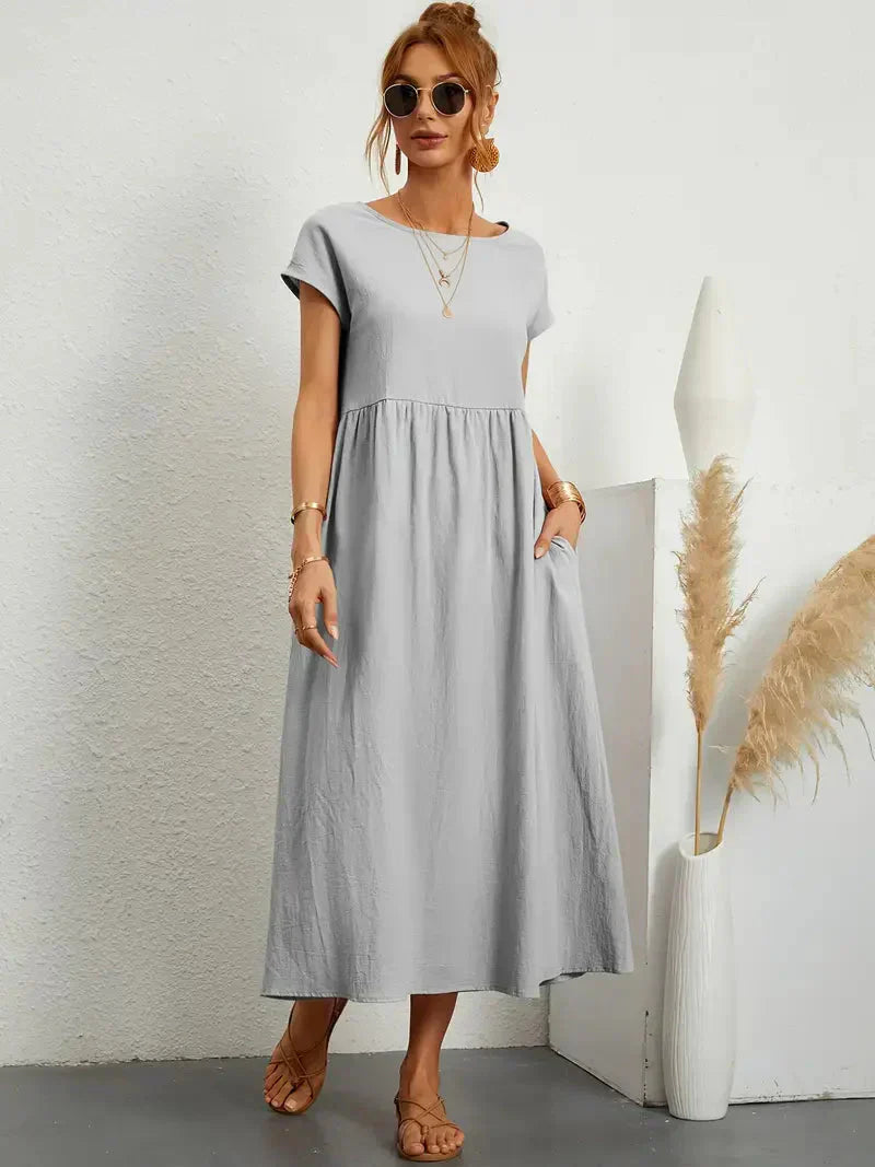 Melody Vestido Largo para Mujer – Vestido Verano Algodón Elegante Chic