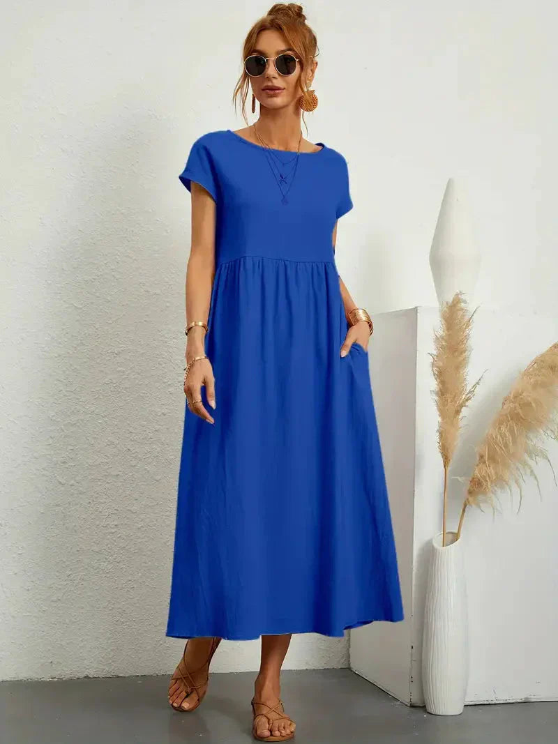 Melody Vestido Largo para Mujer – Vestido Verano Algodón Elegante Chic