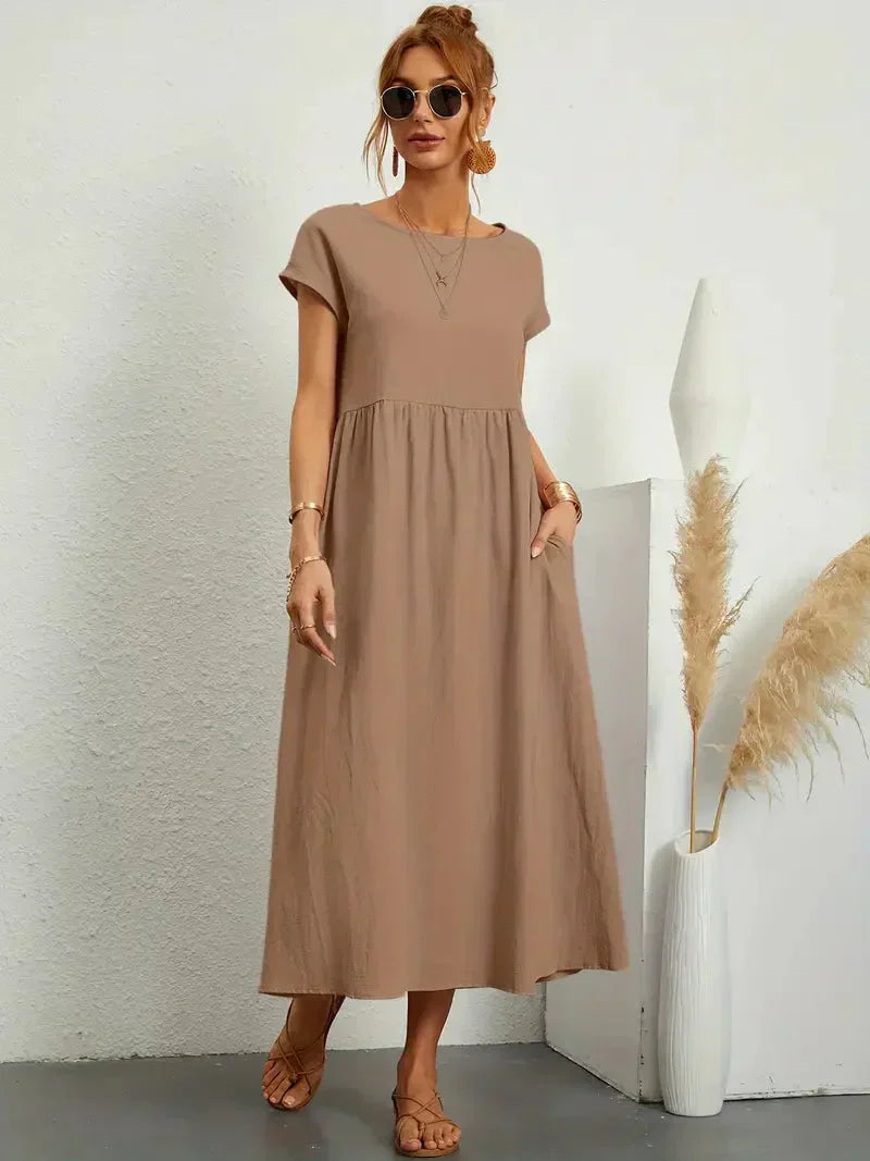 Melody Vestido Largo para Mujer – Vestido Verano Algodón Elegante Chic