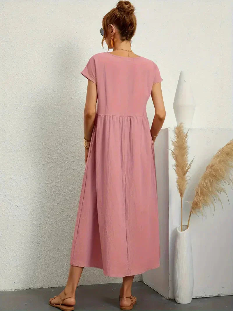 Melody Vestido Largo para Mujer – Vestido Verano Algodón Elegante Chic