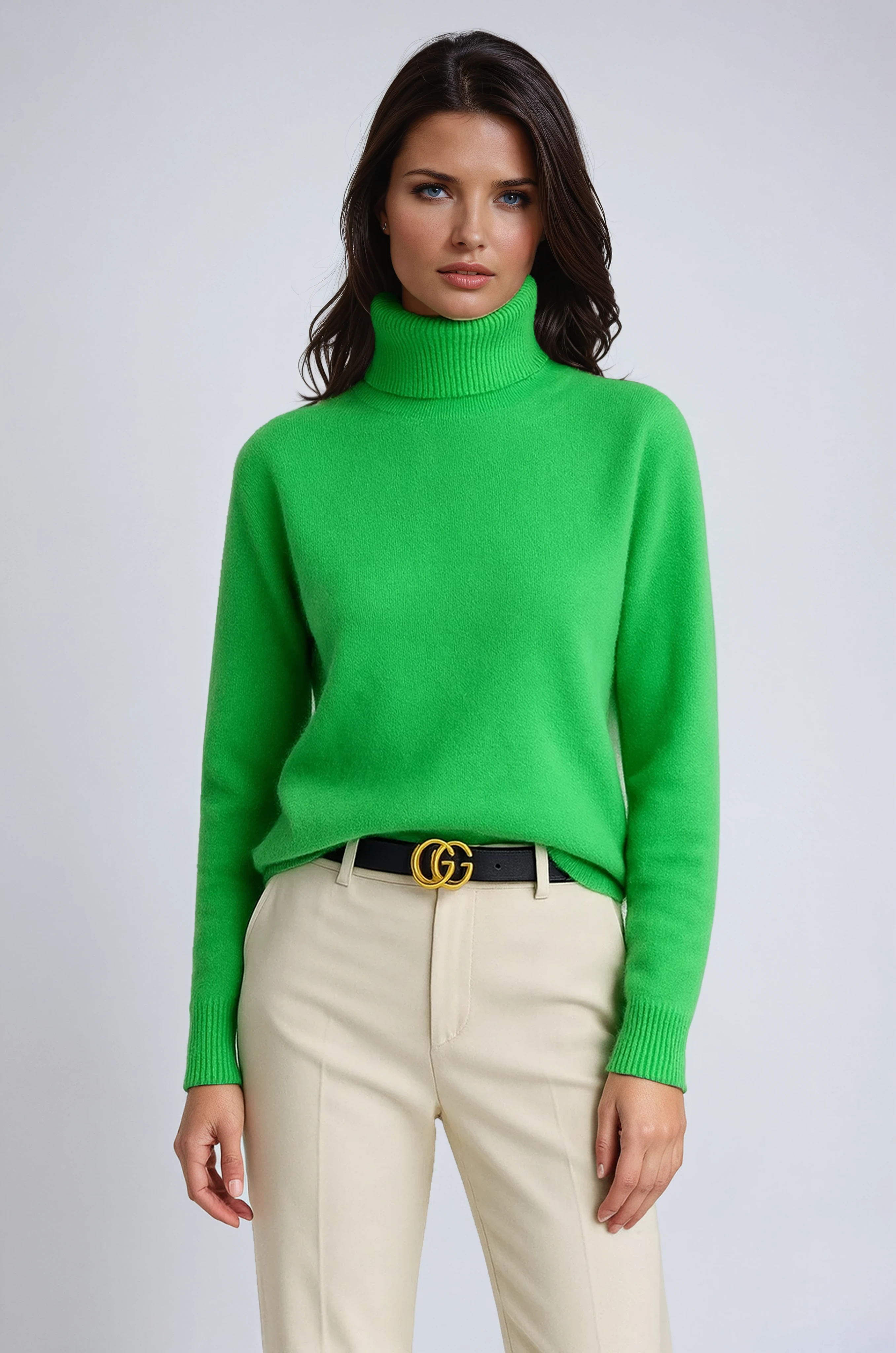 Mave Jersey de Cuello Alto para Mujer – Suéter de Punto Elegante Invierno Chic