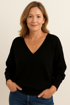 Zeyann Maglione di Cashmere da Donna – Maglione Elegante con Scollo a V Premium Chic