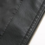 Janiyah Giacca di Pelle da Donna – Giubbotto Elegante con Cerniere Chic