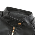 Janiyah Giacca di Pelle da Donna – Giubbotto Elegante con Cerniere Chic
