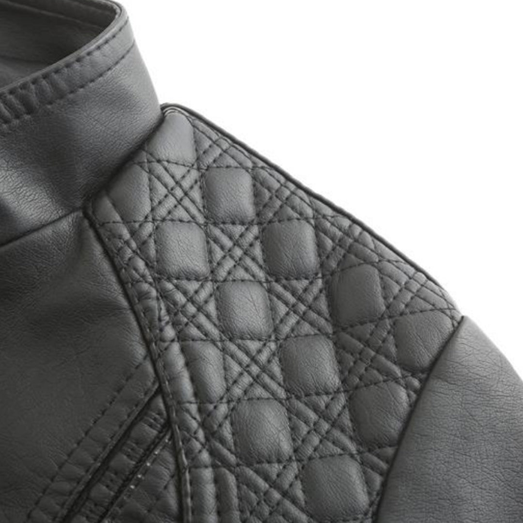 Janiyah Giacca di Pelle da Donna – Giubbotto Elegante con Cerniere Chic