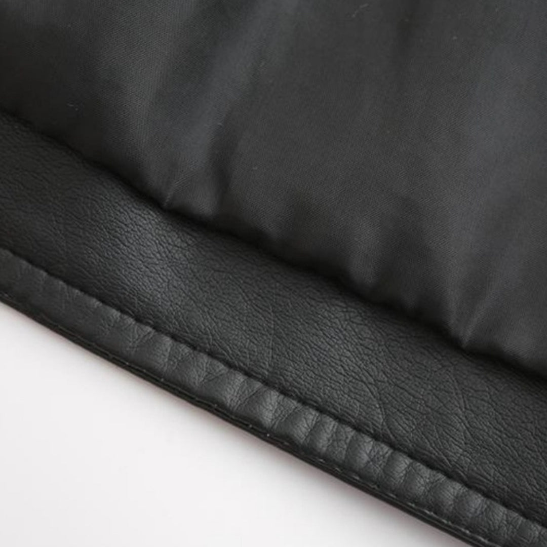 Janiyah Giacca di Pelle da Donna – Giubbotto Elegante con Cerniere Chic