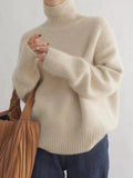 Lynn Maglione a Collo Alto da Donna – Maglione di Lana Elegante e Caldo