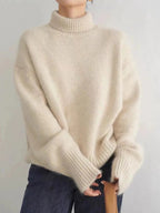 Lynn Maglione a Collo Alto da Donna – Maglione di Lana Elegante e Caldo