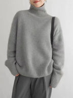 Lynn Maglione a Collo Alto da Donna – Maglione di Lana Elegante e Caldo
