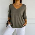 Coraline Maglione a V da Donna – Maglione Elegante in Maglia Fine Chic