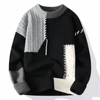 Dave Jersey Patchwork para Hombre – Suéter Invierno Casual Chic Moderno