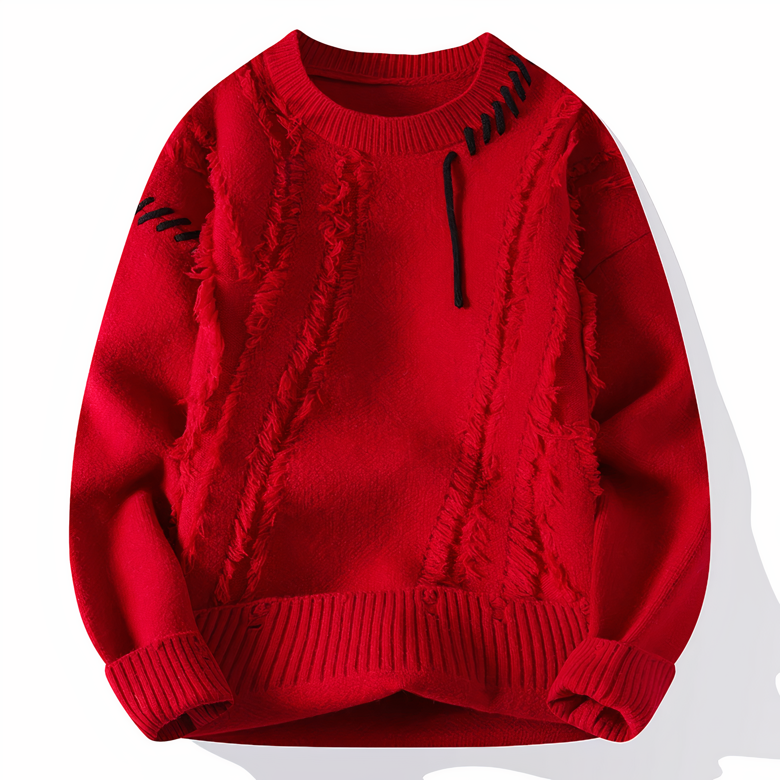 Dave Jersey Patchwork para Hombre – Suéter Invierno Casual Chic Moderno
