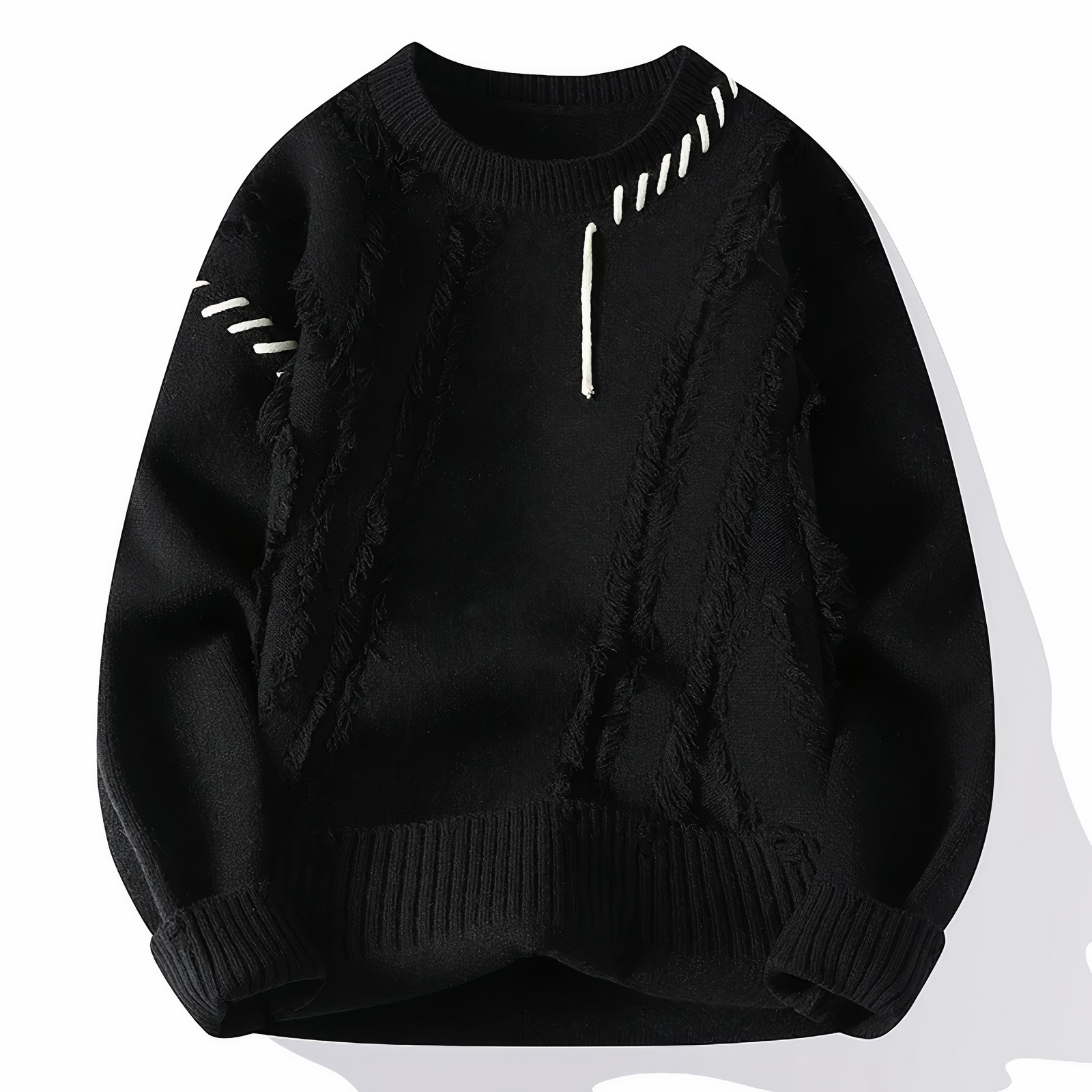 Dave Jersey Patchwork para Hombre – Suéter Invierno Casual Chic Moderno