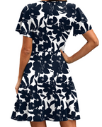 Lydia Vestido Mujer – Diseño Cruzado con V-Cuello y Mangas con Volantes